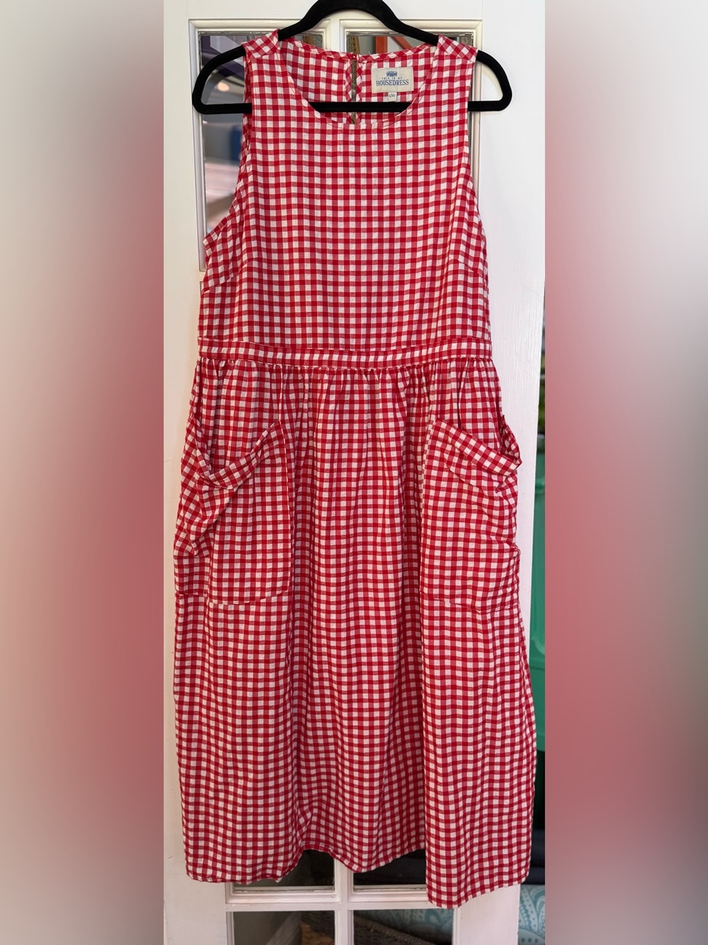 This Is My Housedress Grace Housedress Al Fresco Gingham Red L/XL